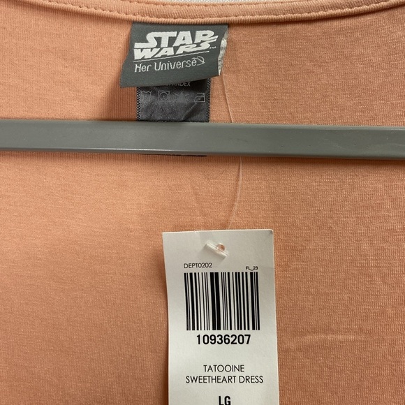 RARE Star Wars Her Universe Tatooine Sweetheart Dress Peach Size Large NWT - Picture 8 of 8